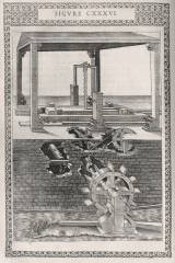 Agostino Ramelli, <i>Meccanismo brevettato per una segheria idraulica</i>, 1588 (Vicenza, Biblioteca Civica Bertoliana)