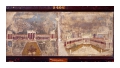 Frammento di affresco con ville da Pompei