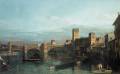 Bernardo Bellotto, <i>Mulini galleggianti sull’Adige vicino a Castelvecchio e al Ponte Scaligero</i>, 1745 ca. (Verona, Fondazione Cariverona).