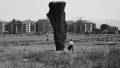 Un fotogramma dal film di Pier Paolo Pasolini, <i>Mamma Roma</i>, 1962: le rovine antiche sono soffocate dall’avanzare delle periferie romane.