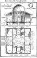 Vincenzo Scamozzi, <i>Idea dell’architettura Universale, </i>(Venezia 1615): Pianta e sezione di villa Pisani detta La Rocca. Vicenza, Centro Internazionale di Studi di Architettura A. Palladio.
