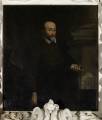 Maganza, <b>Ritratto di uomo (Mario Capra) <br /></b>olio su tela<br />cm 110 x 100 ca.  <br />conservato in villa Capra detta La Rotonda, Vicenza