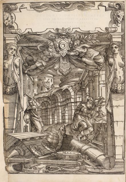 Allegoria delle Arti, in Daniele Barbaro, I dieci libri dell’architettura di M. Vitruvio, Venezia, Francesco Marcolini, 1556