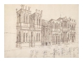 Disegno di progetto per le prospettive rappresentanti le “sette vie di Tebe” per il Teatro Olimpico di Andrea Palladio