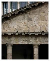 <b>Pajarera dórica.</b> Doric order, façade of the Hospicio Cabañas, Guadalajara (Mexico) (2007).