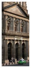 <b>La abominación de la desolación.</b> “Frontispiece” of the central body of the Colegio de Minería, Mexico City (2007).