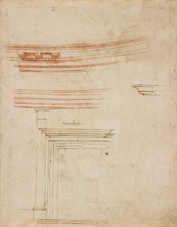 3. Raffaello Sanzio, <i>Dettagli architettonici dell’interno del Pantheon a Roma </i>


