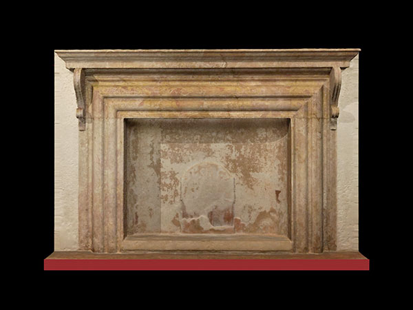Il modello digitale 3D di uno dei camini di palazzo Barbarano a Vicenza.