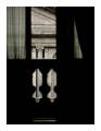<b>Luz a cuchillo.</b> Window behind the balustrade of the National Gallery of Art facing a portion of the main façade of the Colegio de Minería, Mexico City (2007).